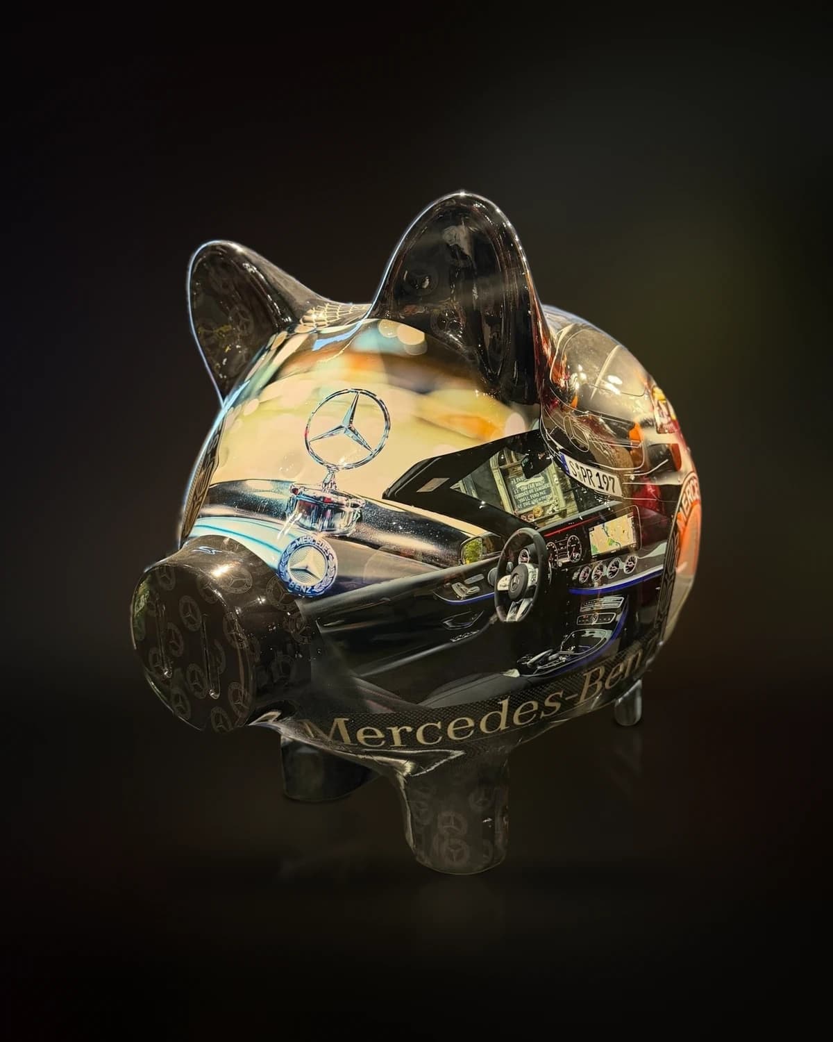 Cochon Mercedes-Benz 80 cm