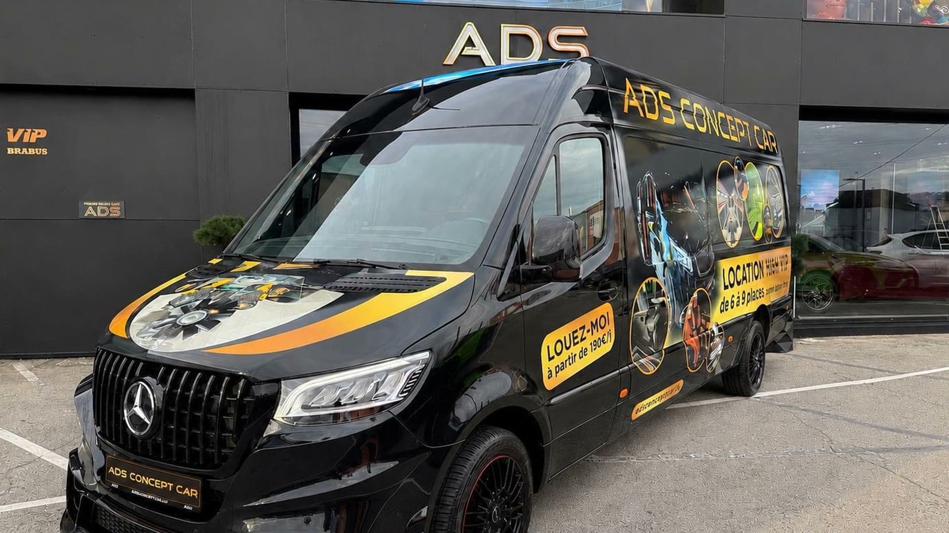 Mercedes Sprinter covering noir et or ADS Concept Car
